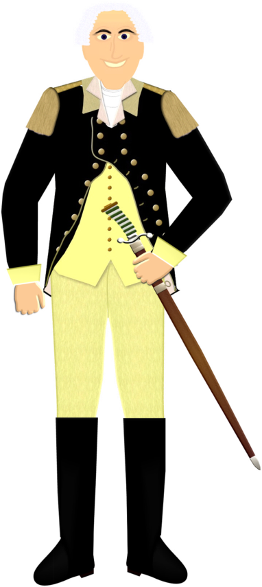 General George Washington Hat - Draw George Washington Uniform (478x864), Png Download