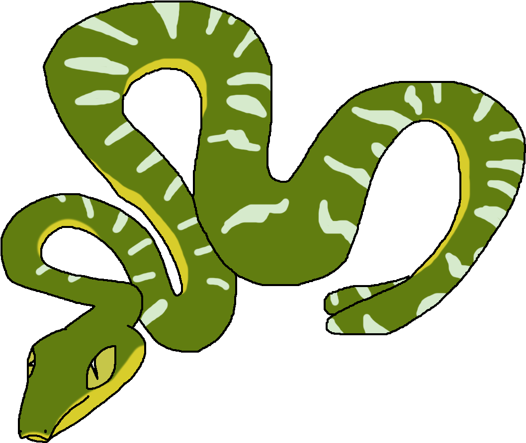 Emerald Tree Boa - Emerald Tree Boa Clipart (1086x911), Png Download