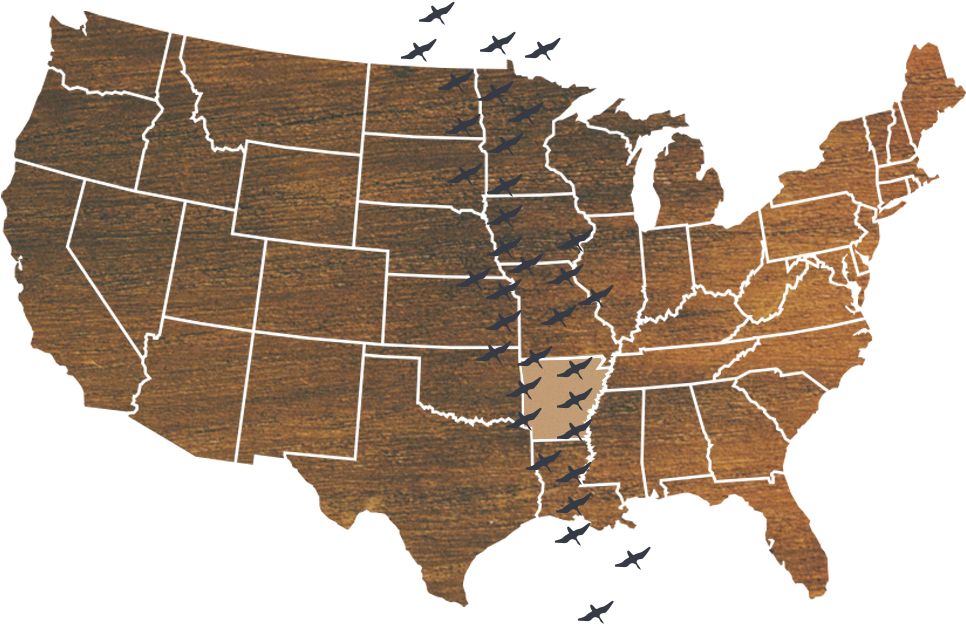 Mississippi Flyway Map - 14 Karat Three Tone Yellow Gold, White Gold And Rose (997x631), Png Download