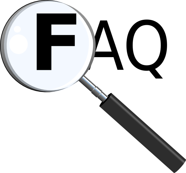 Faq With Magnifying Glass Clip Art - Magnifying Glass Clipart (600x557), Png Download