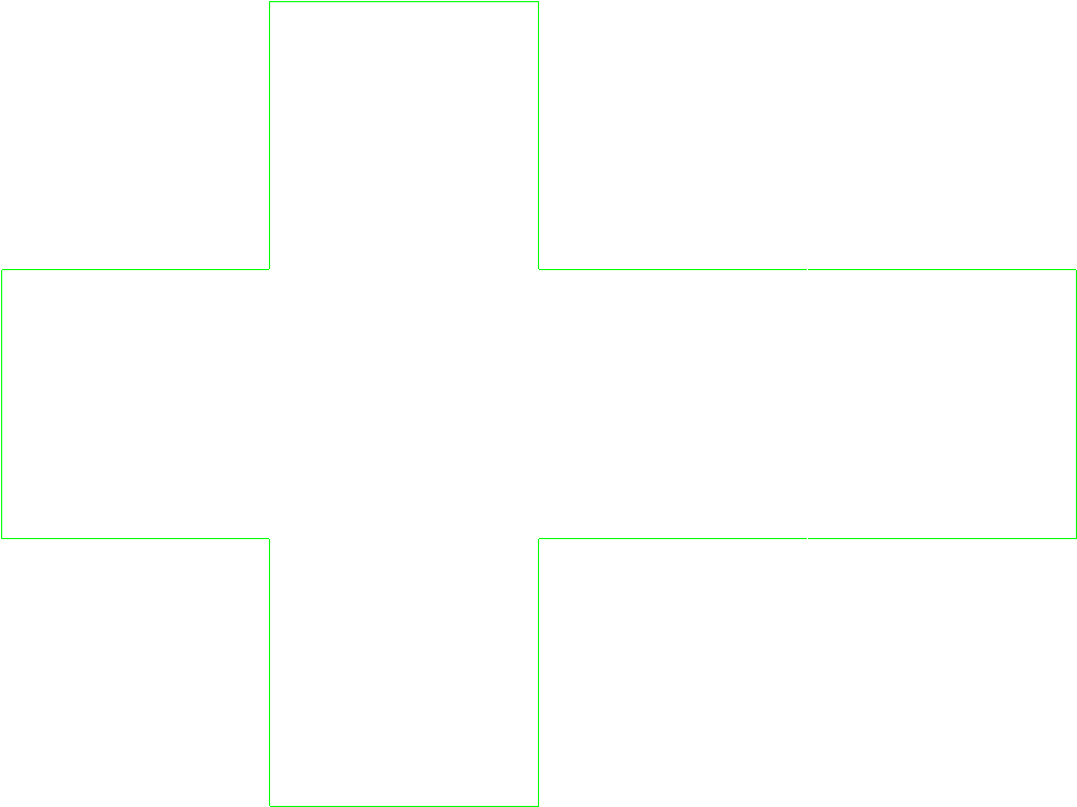 This Was A Net That We Had Created And Saved In 3d - Cross (1024x1024), Png Download