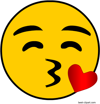 Face Blowing A Kiss Free Clip Art - Clip Art (450x450), Png Download