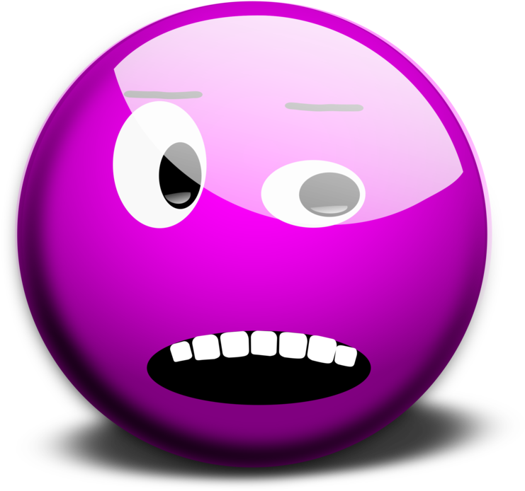 Smiley Emoticon Emoji Computer Icons Purple - No Background Emoticon (356x340), Png Download