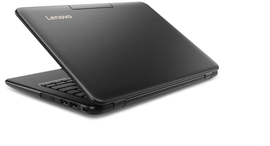 02 100e Hero Rear Facing Left - Lenovo 100e Chromebook 81er 11.60 (650x505), Png Download