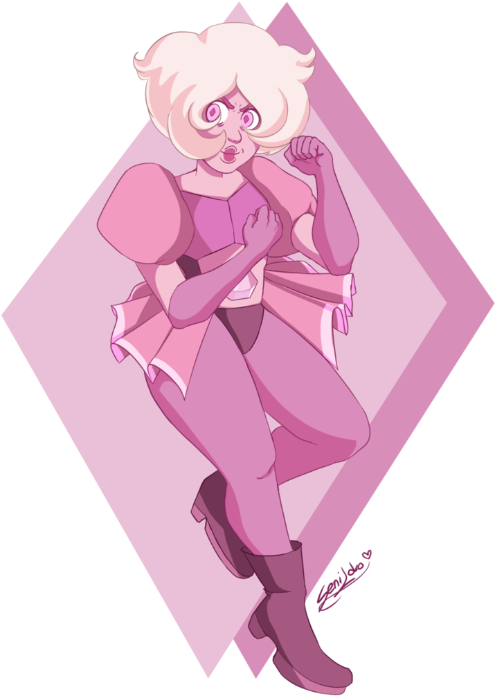 [steven Universe] Pink Diamond By Seniloko - Steven Universe Fanart Pink Diamond (750x1065), Png Download
