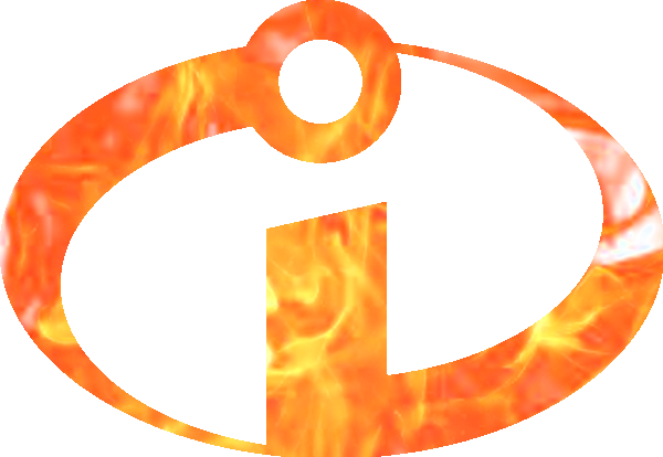 File - Incredibles Symbol - Fire - The Incredibles (600x414), Png Download