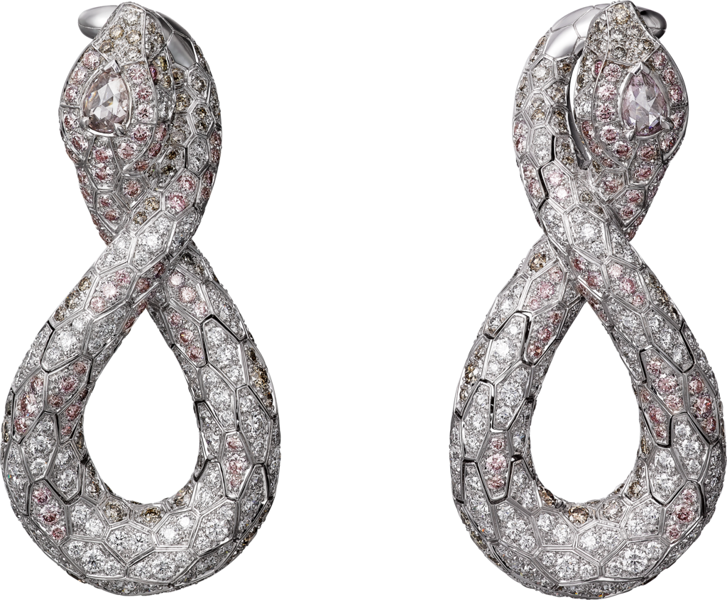 High Jewellery Earringswhite Gold, Brown Diamonds, - Earring (1024x846), Png Download