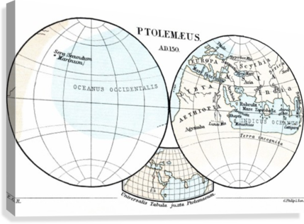 From The Book Life Of Christopher Columbus By Clements - Posterazzi Ptolemaeus Map Ad 150 From The Book Life (429x317), Png Download