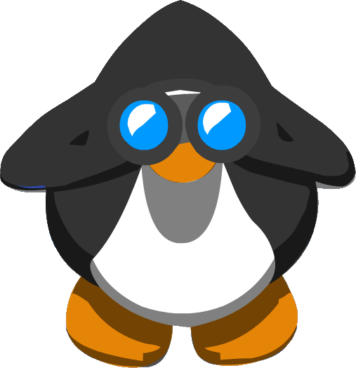 Binoculars View Png Download - Club Penguin Bailando Gif (507x524), Png Download