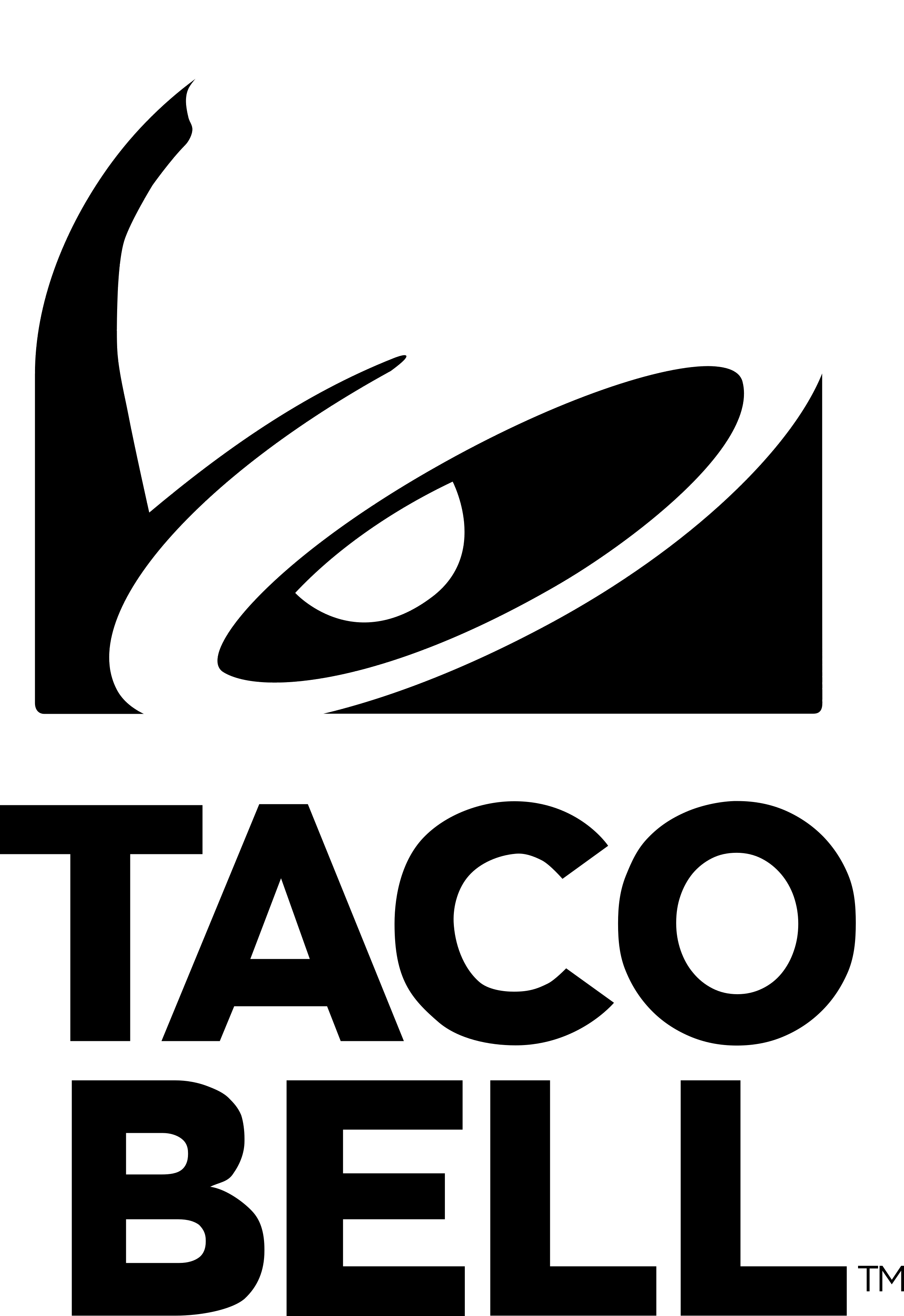 Taco Bell Black And White Png Clip Black And White - Taco Bell Logo 2018 (2400x3492), Png Download