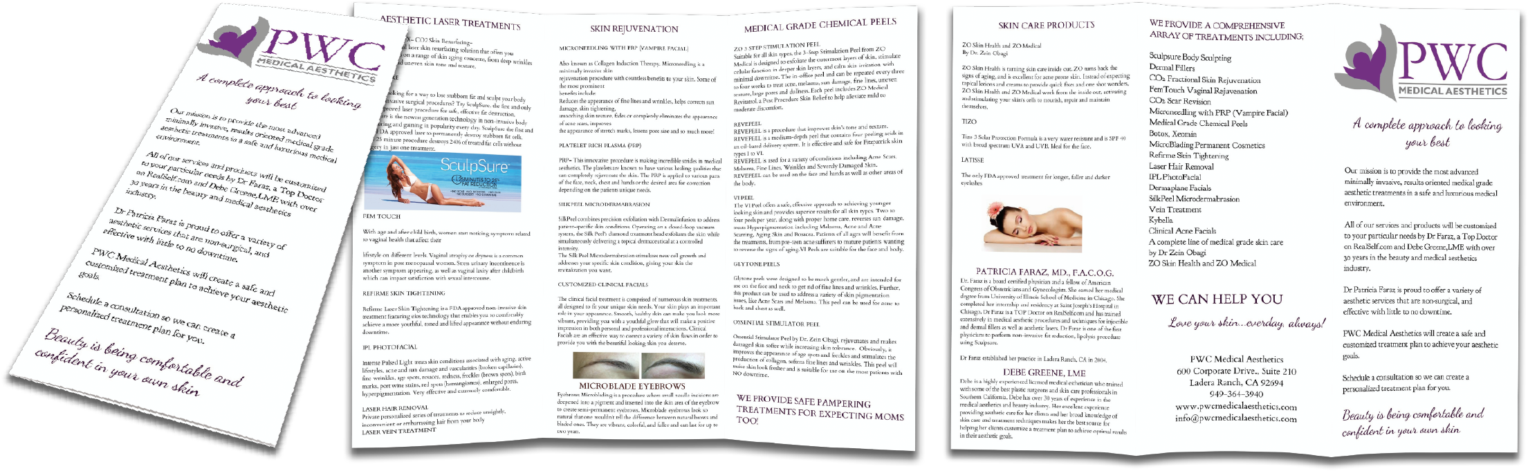 Example Tri-fold Brochure Design - Examples Brochures (2238x704), Png Download