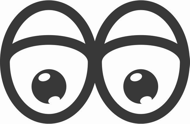 Binocular Png Image - Cartoon Eyes Vector (650x427), Png Download