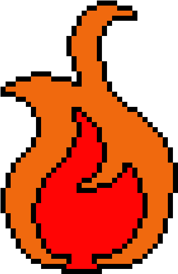 Fire Element Symbol - Pixel Art Deadpool Logo (510x660), Png Download