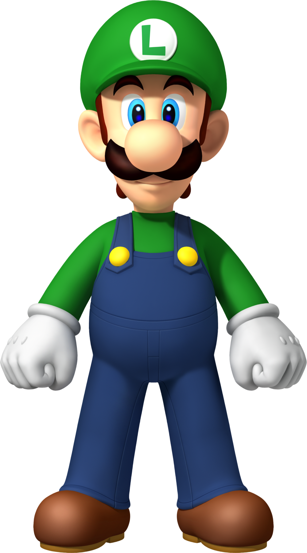 Png - New Super Mario Bros Wii Luigi (1000x1797), Png Download
