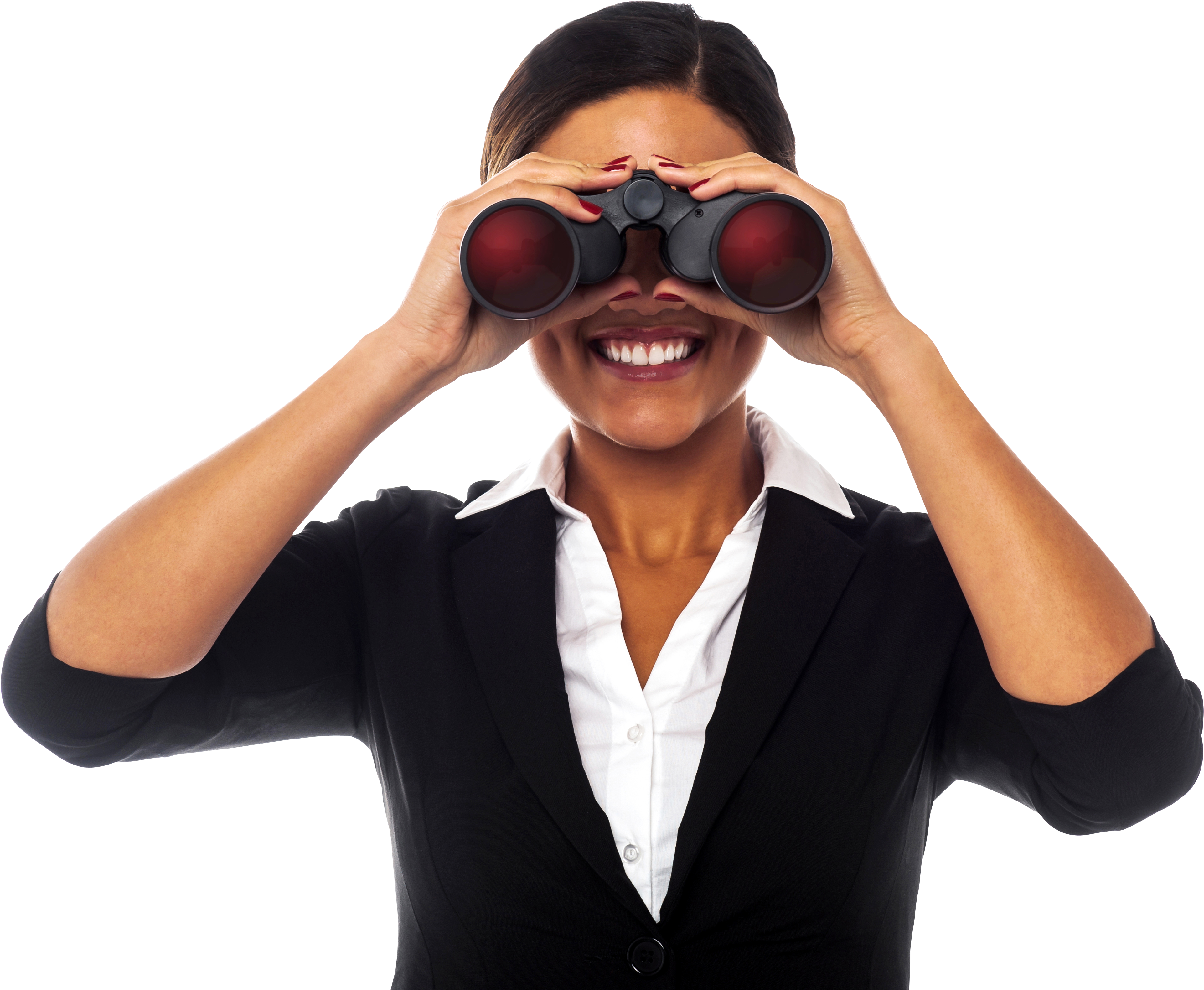 Women Holding Binoculars Png Image - Looking Through Binoculars Png (4809x3200), Png Download