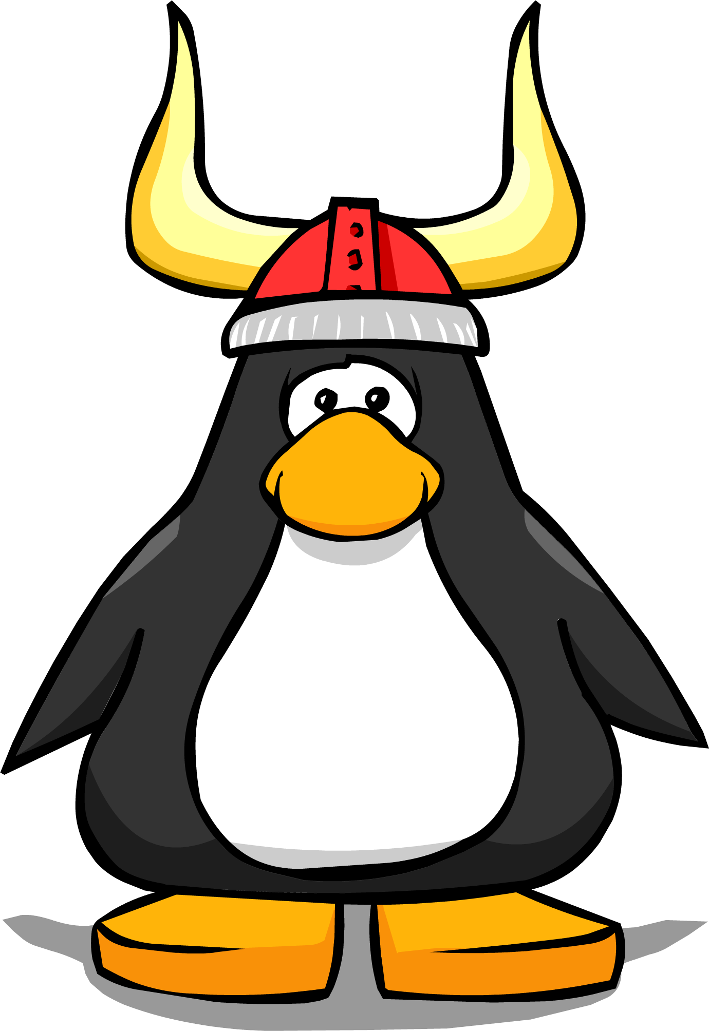 Viking Helmet Pc - Penguin With Hard Hat (1380x2008), Png Download
