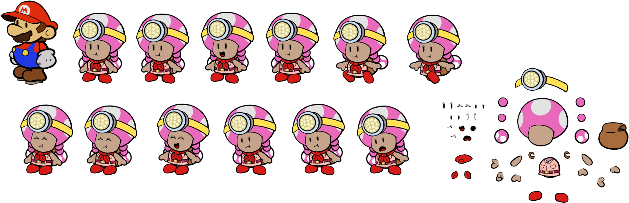 Click For Full Sized Image Captain Toadette - Paper Mario Captain Toadette (2270x828), Png Download