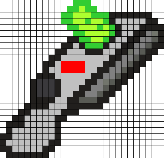 Rick Portal Gun Perler Bead Pattern / Bead Sprite - Gun Perler Beads (568x547), Png Download