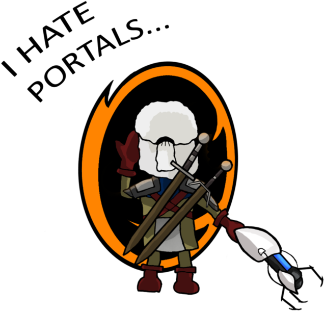 Geralt Found A Portal Gun By Vacsi The Witcher 3, Game - Digital Art (894x894), Png Download