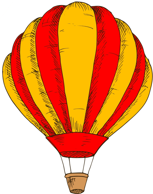 Red And Yellow Balloon - Illustration (598x758), Png Download