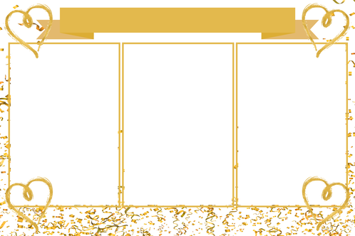 Gold Hearts Magic Mirror Overlay - Art (498x332), Png Download