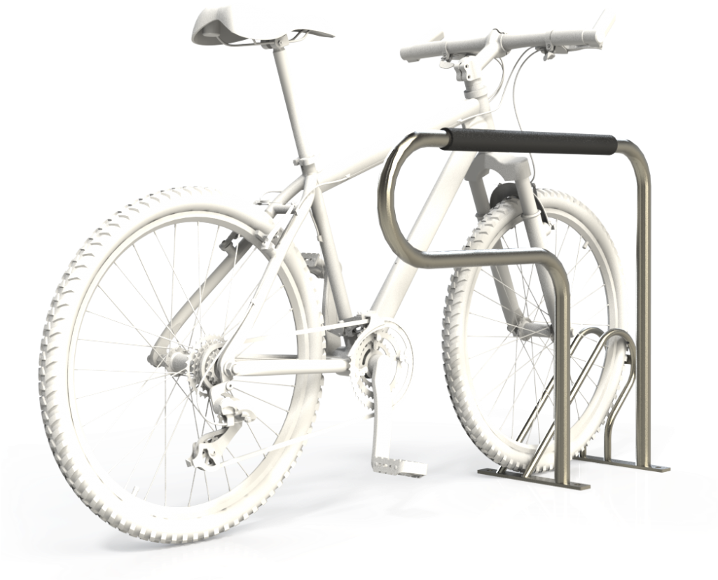 Compact Vandal Resistant Fully Welded Bicycle Rack - Bicycle (1024x885), Png Download