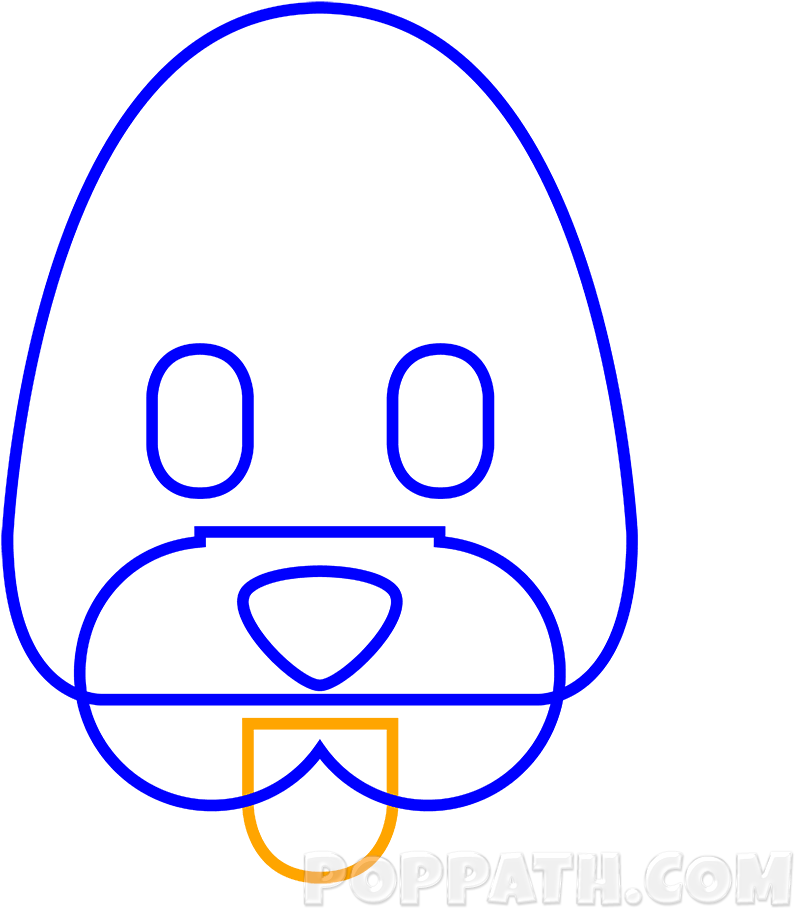 A Dog Emoji Shows That A Cute Dog Is Smiling With Its - Dog (1000x1000), Png Download