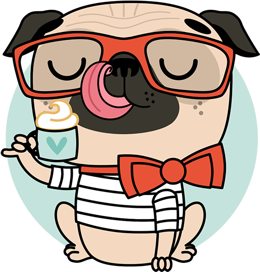 Pug Life Ii - Sticker (600x600), Png Download