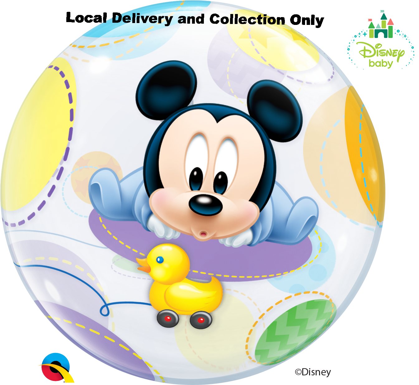 Baby Mickey Mouse Bubble Balloon - Baby Mickey Bubble Balloon (2000x1236), Png Download