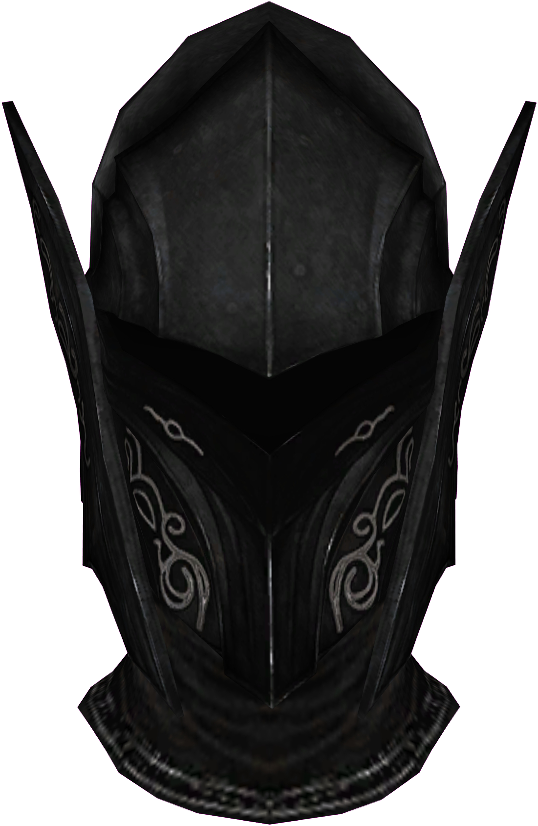 Ebony Helmet - The Elder Scrolls V: Skyrim (1200x1844), Png Download