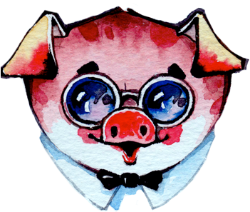 Watercolor Piggies Messages Sticker-6 - Cartoon (408x408), Png Download