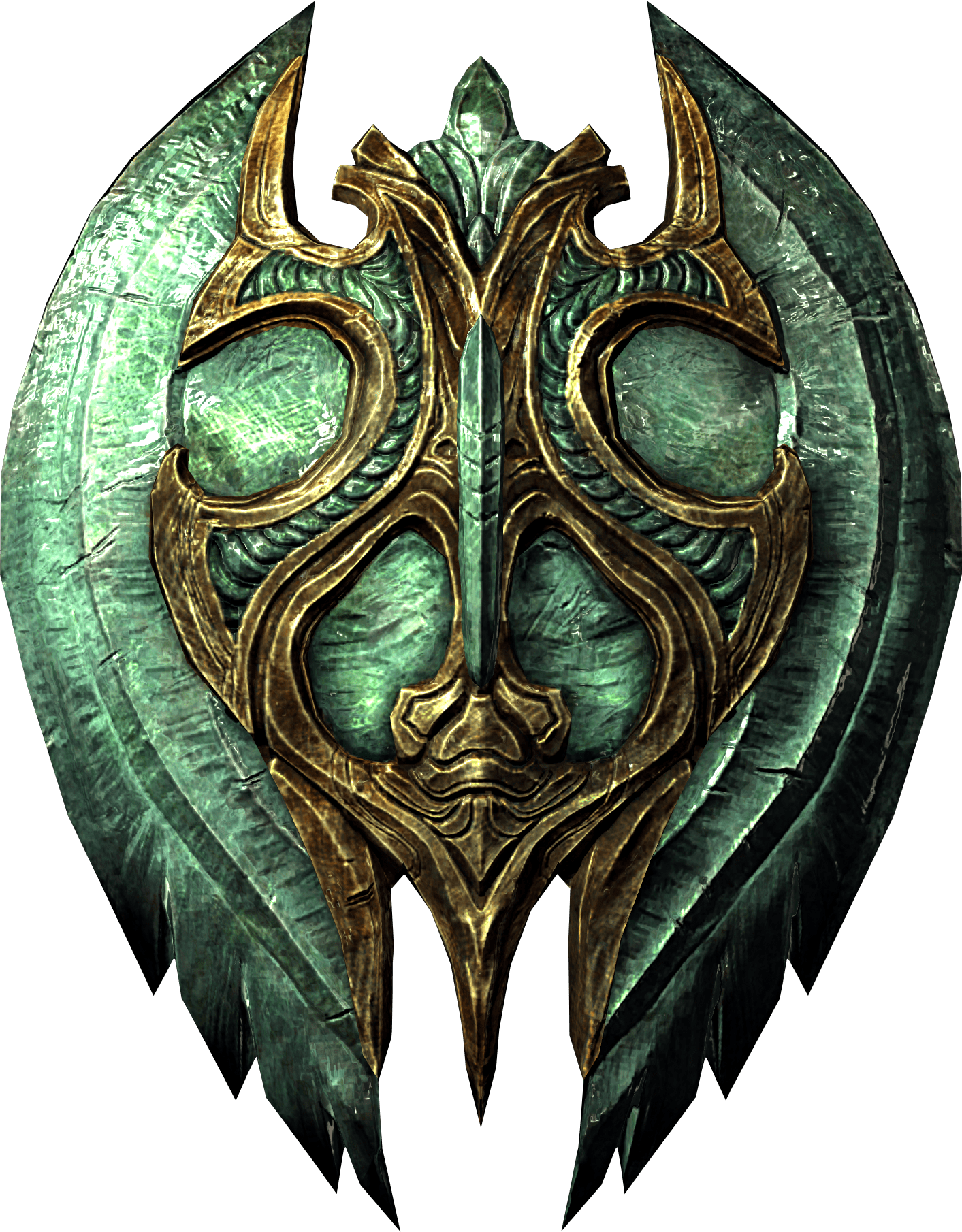 Download - Elder Scrolls Glass Shield (1413x1810), Png Download