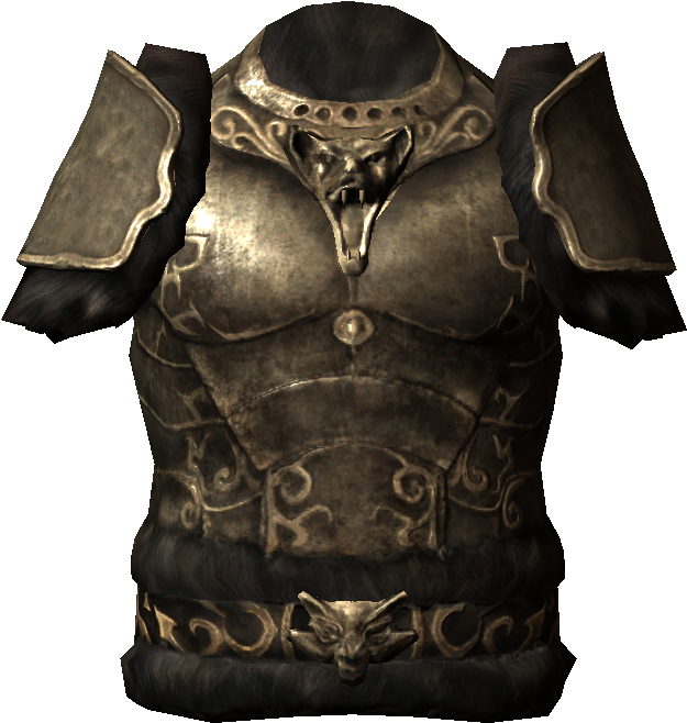 Skyrim Wolf Armor (672x672), Png Download