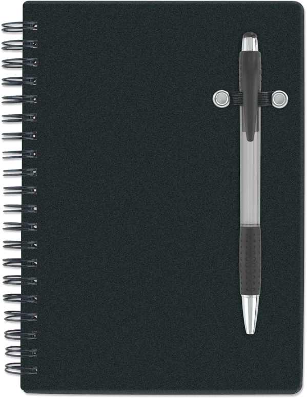 No Image - Small Notebook Black With Pen (800x800), Png Download