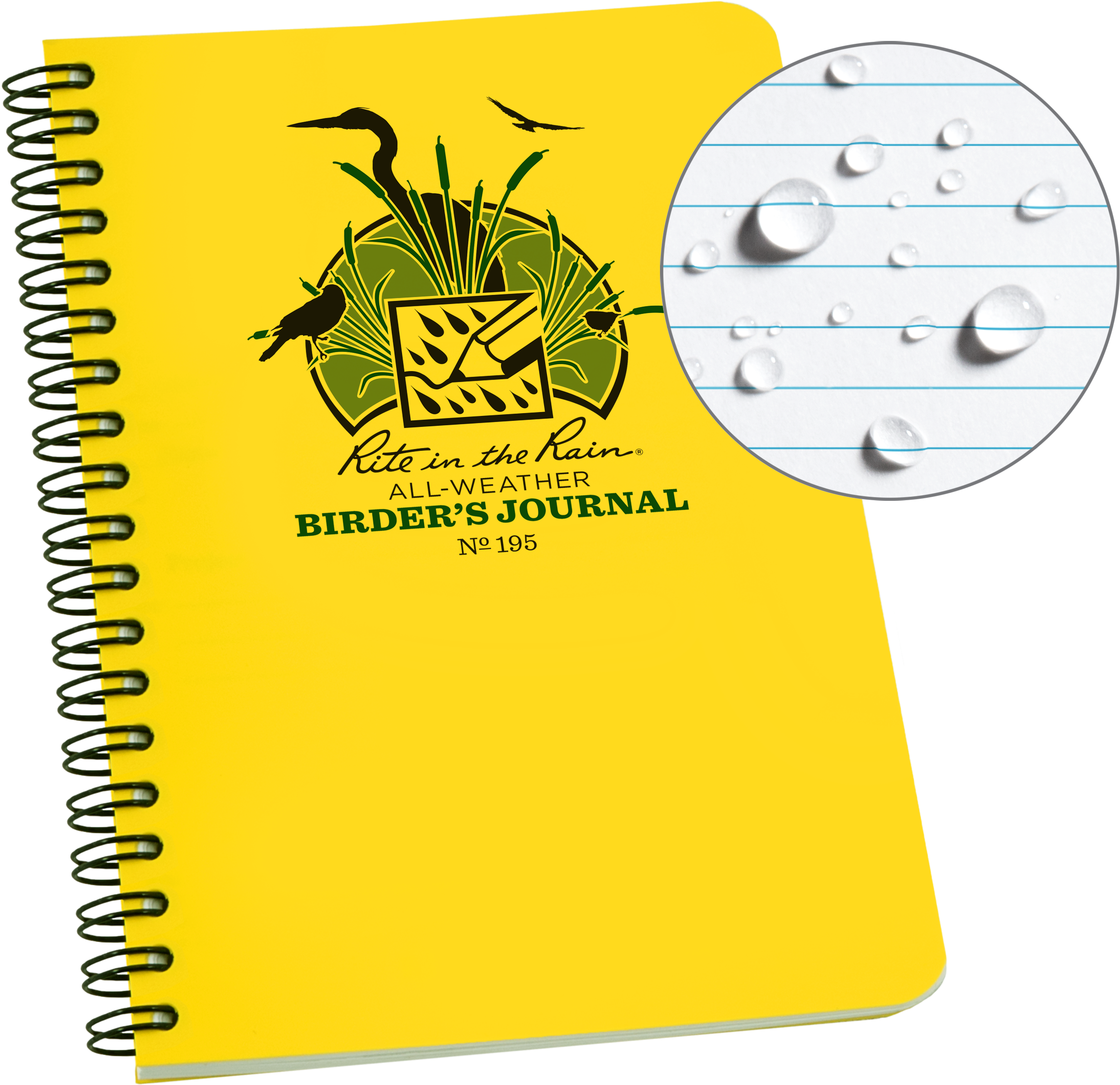 Rite In The Rain Weatherproof Spiral Notebook, - 6 By 8 Notebook (3000x3000), Png Download