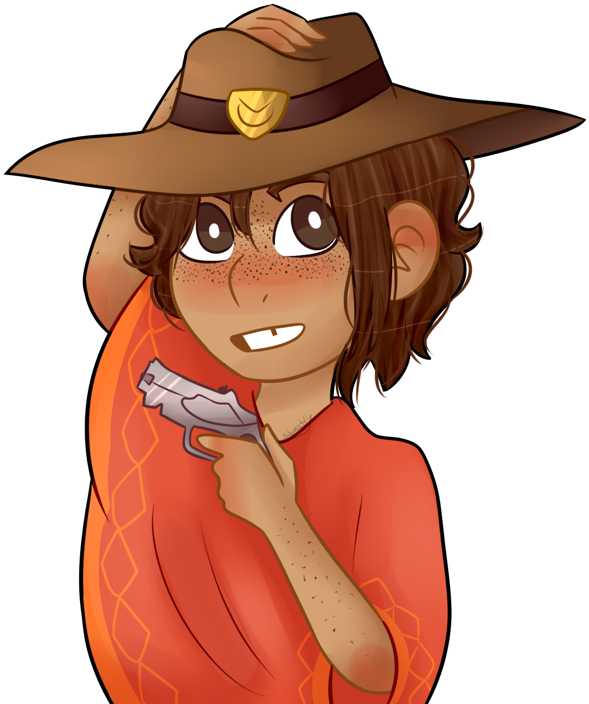Overwatch Jesse Mccree Mccree Young Jesse Young Mccree - Cartoon (1280x1443), Png Download