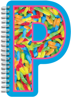 P Initial Notebook - Iscream Microbead Fleece-backed Letter P Initial Pillow (415x415), Png Download
