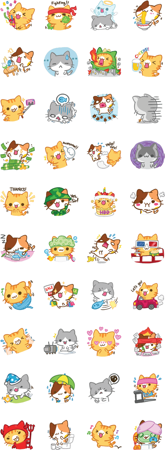 Explore Cute Stickers, Cat Emoji, And More - めん トリ ヒデヨシ スタンプ (562x1500), Png Download