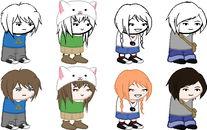 Sprite Desktop Wallpaper Homestuck Trickster - Homestuck Human Sprite Base (728x436), Png Download