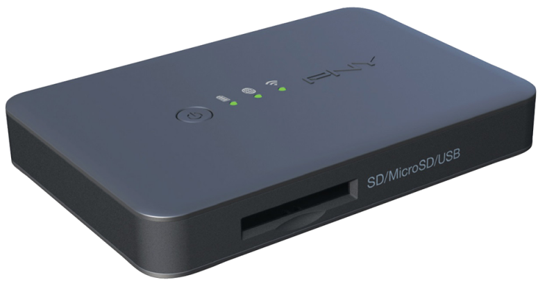 /data/products/article Large/155 20150325113854 - Pny Wireless Media Reader Wi-fi Black Card Reader (800x800), Png Download