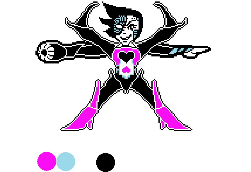 Mettaton Neo Colored Battle Sprite - Mettaton Neo Shoulder Pads (1020x784), Png Download