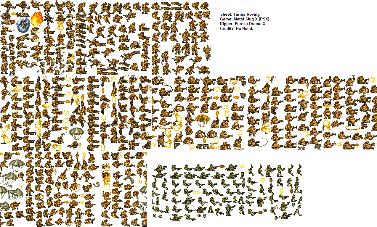 Tarma Sprite Database - Sprites Metal Slug Png (1280x800), Png Download