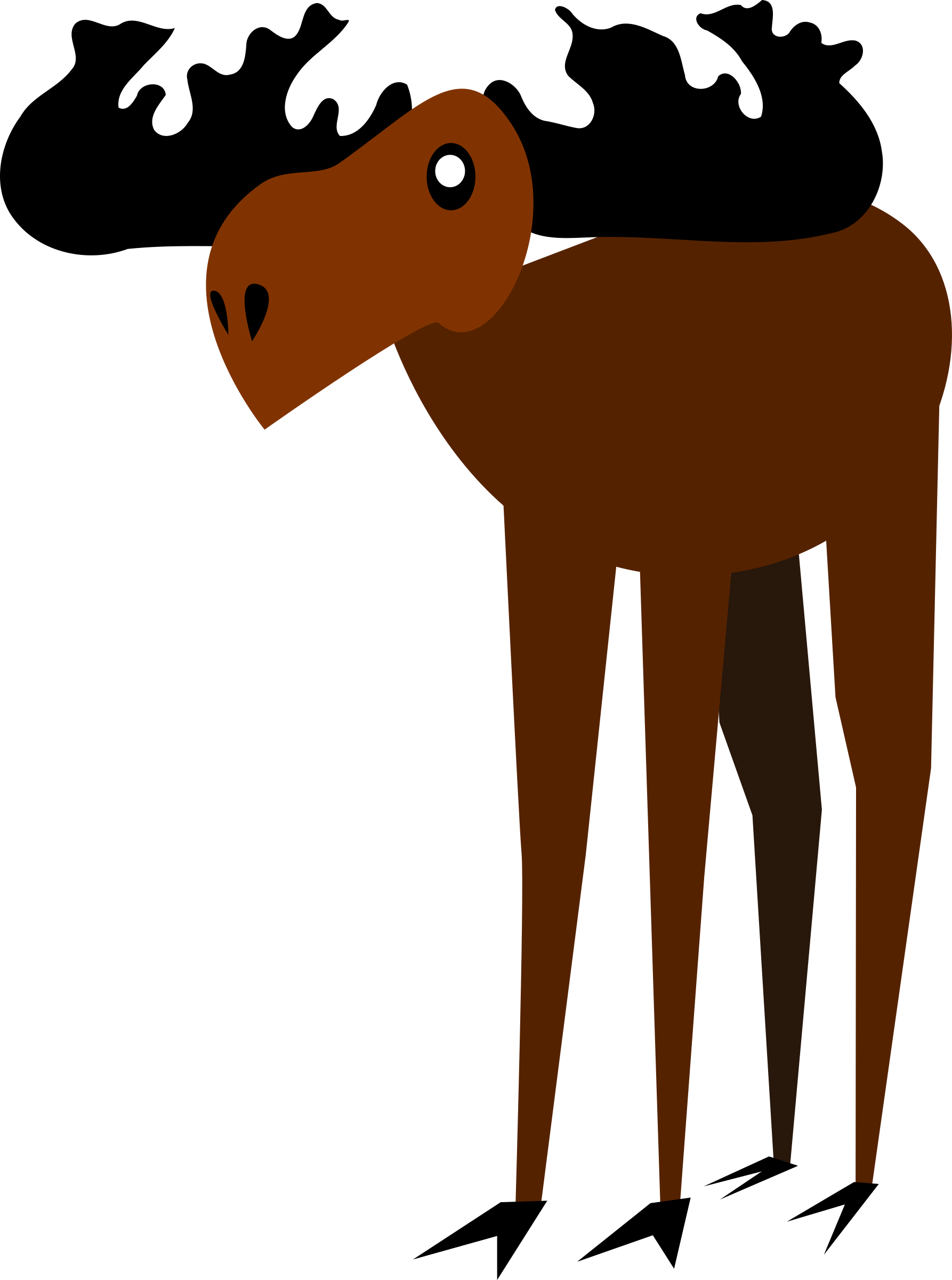 Big Image - Moose I Love Nature Hunting Funny T Shirt Tees (1786x2400), Png Download