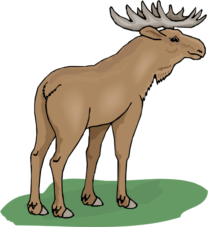 Free Clipartix - Moose Clipart (670x750), Png Download