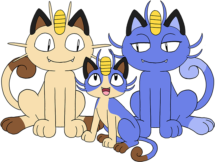 I Wanna Breed A Kanto Meowth With An Alola Meowth So - Meowth Alola And Meowth (848x648), Png Download