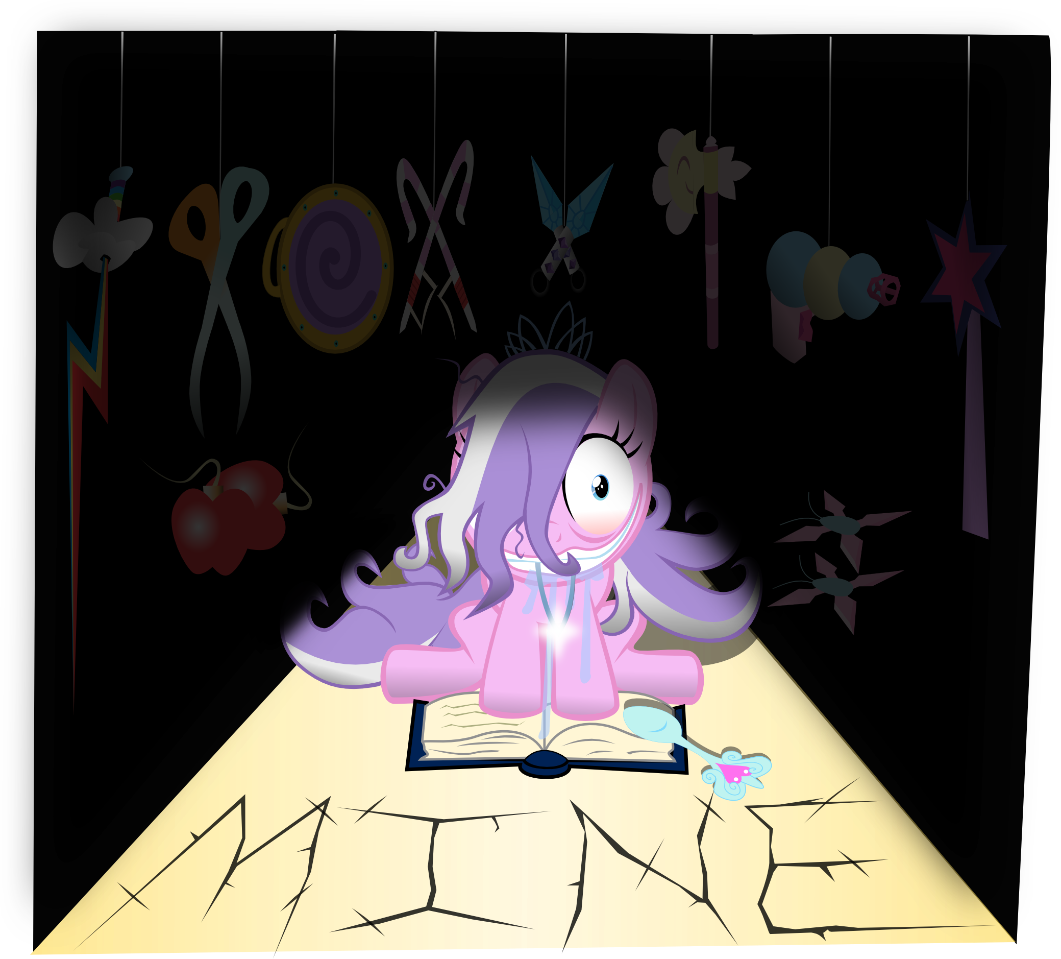 Magerblutooth, Axe, Book, Crazy Face, Diamond Tiara, - Cartoon (2079x1878), Png Download