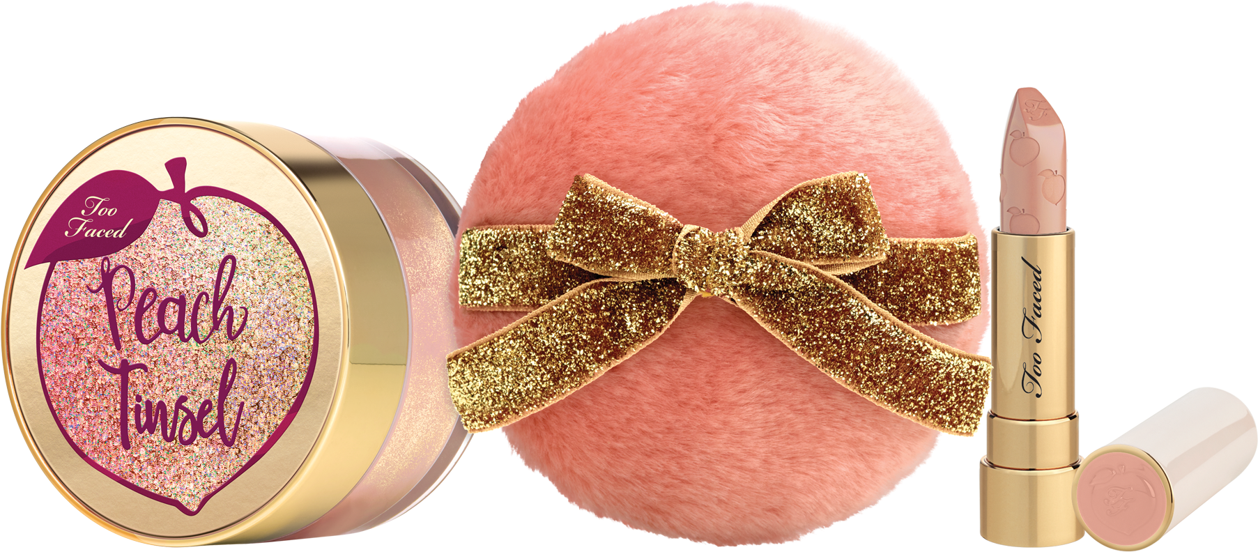 Peach Tinsel - Too Faced Holiday Collection 2018 (2000x793), Png Download