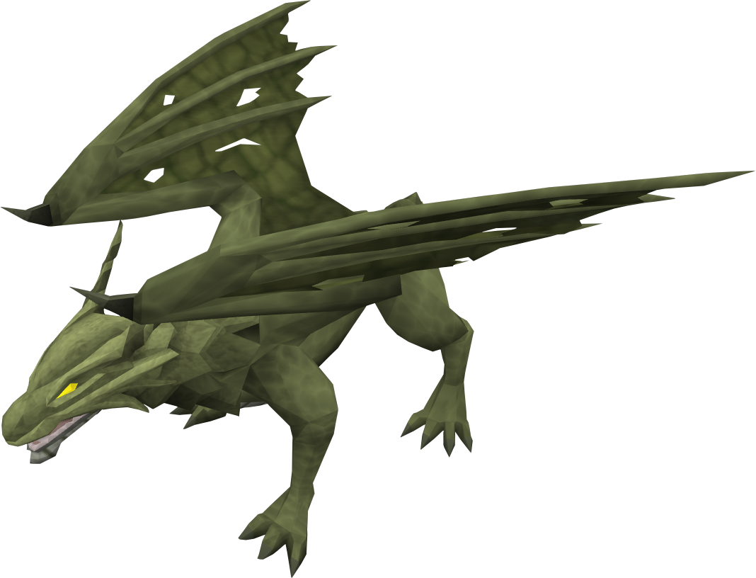 Gd Green Dragons - Runescape Green Dragon Quest (1068x816), Png Download