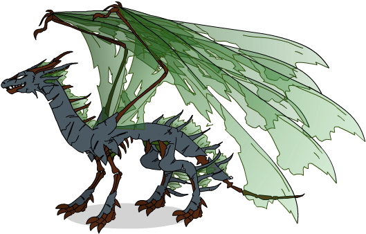 Zombie Dragon (535x348), Png Download