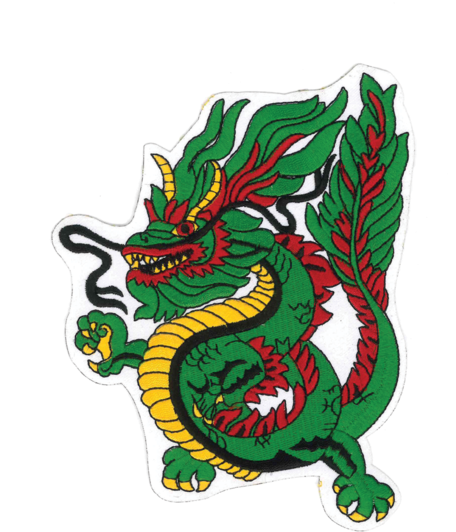 1239 Green Dragon Patch 6" - Illustration (600x600), Png Download